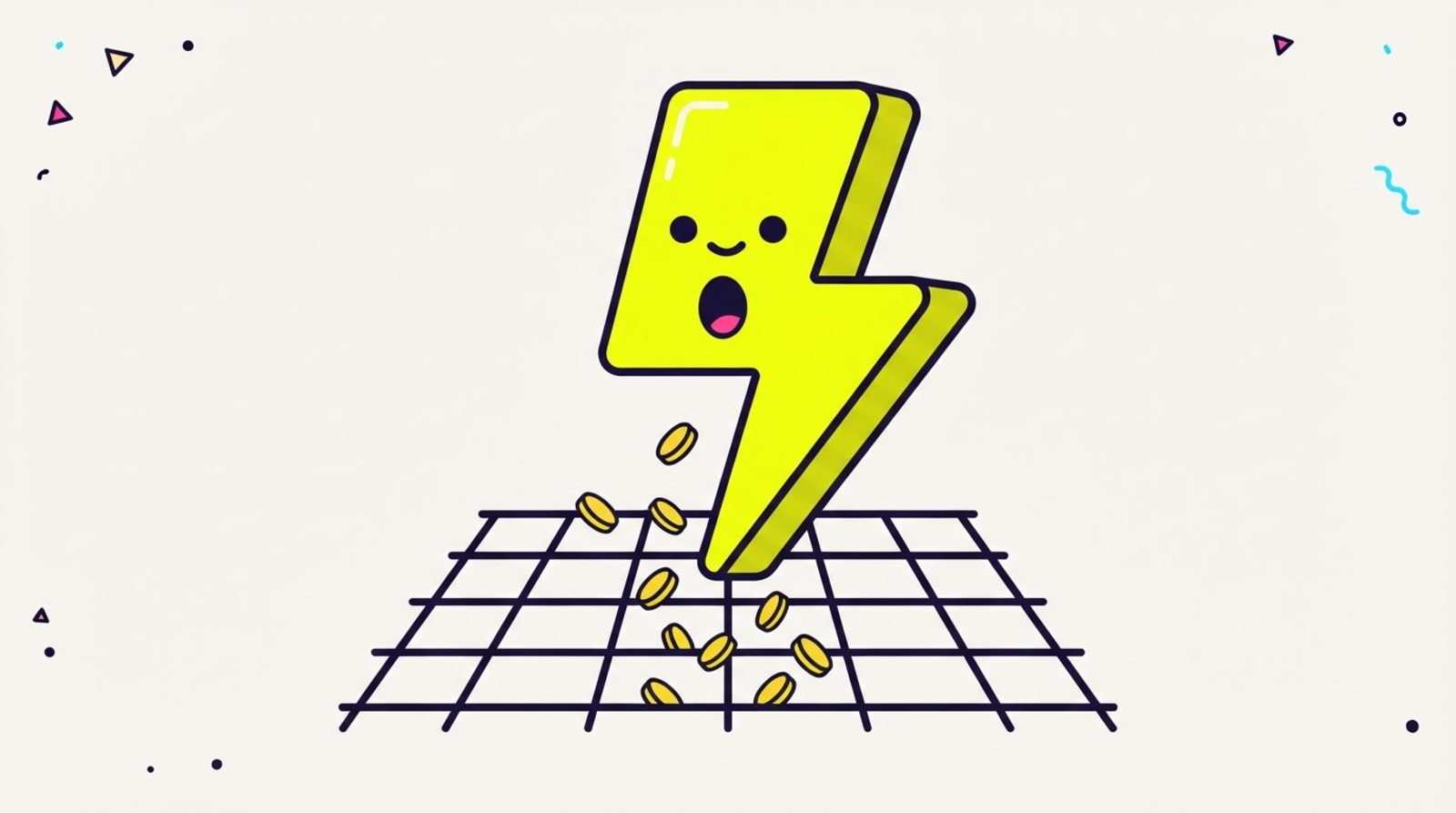 Zippy the mascot rescues a stack of dollar-tagged affiliate links from a tiny crippled browser window inside a phone.