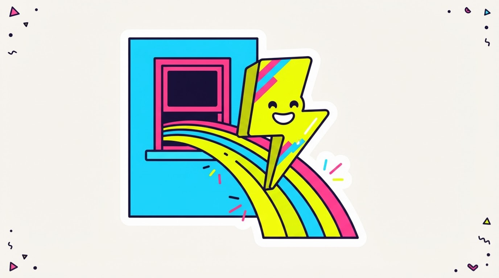 Zippy the mascot springing a link out of a cramped webview window.