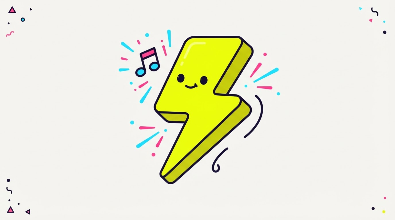Zippy the lightning bolt mascot leaping out of a cramped browser window straight into the TikTok app.