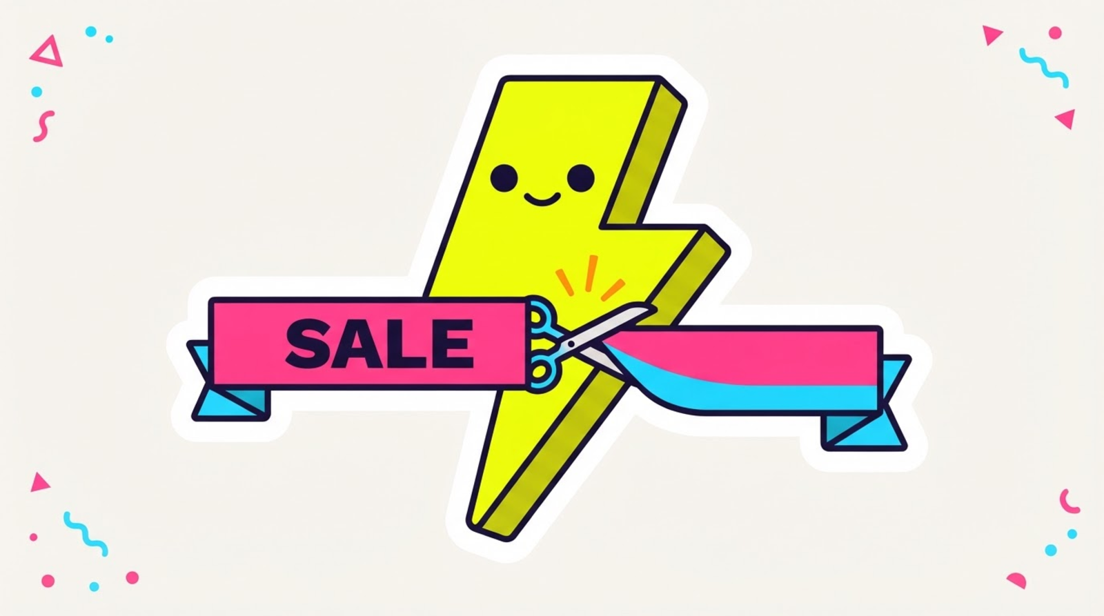 Zippy the lightning-bolt mascot smashing a click-counter meter with a giant hammer while short links fly free around him.